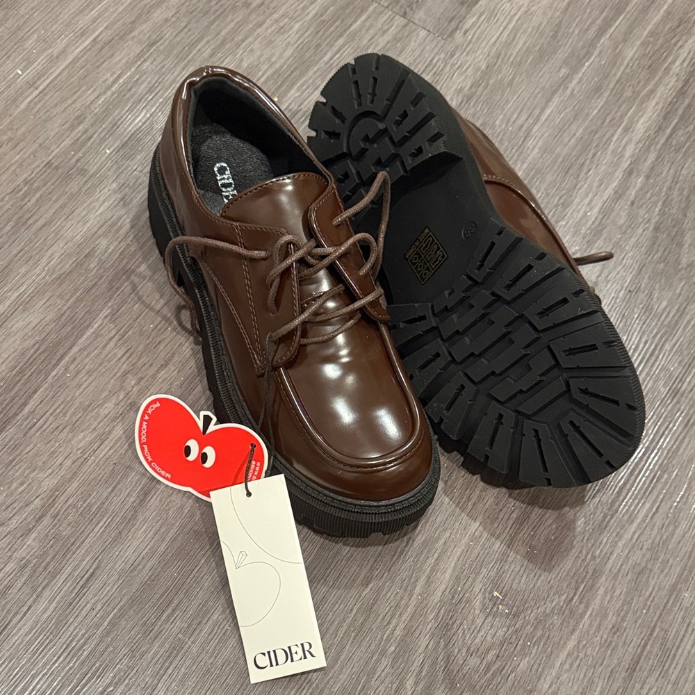 Cider Brown Loafers with Black Soles - Picture 2 of 4